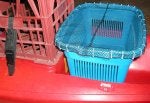 Blue Textile Bag Rectangle Line